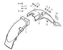 Заднее крыло МОТОЦИКЛА Racer RC150-23A Tourist