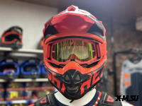 Шлем кроссовый HETOSHI OF836 EXOSS CROSS PRO MX289 цв.Красный с черными вставками Матовый р.XL