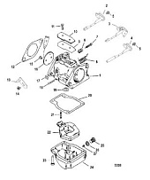 Карбюратор 2-Х ТАКТНОГО ПЛМ MERCURY 55 Серийный номер от 0G760300 до 0T979999