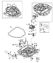 Масляный насос / Переходная пластина(верхняя) 4-Х ТАКТНОГО ПЛМ MERCURY 135 Серийный номер от 0P464488 до 0P514868