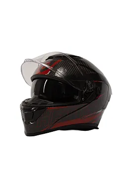 Шлем интеграл карбоновый HETOSHI FF936S CARBON RED WHITE р.XXL